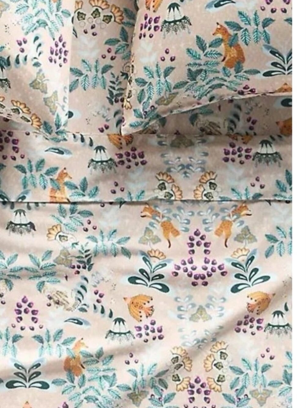 Anthropologie Lyla Fox Floral Cal King Sheet Set